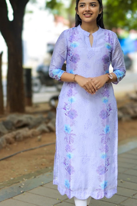 Lavender muslin kurti