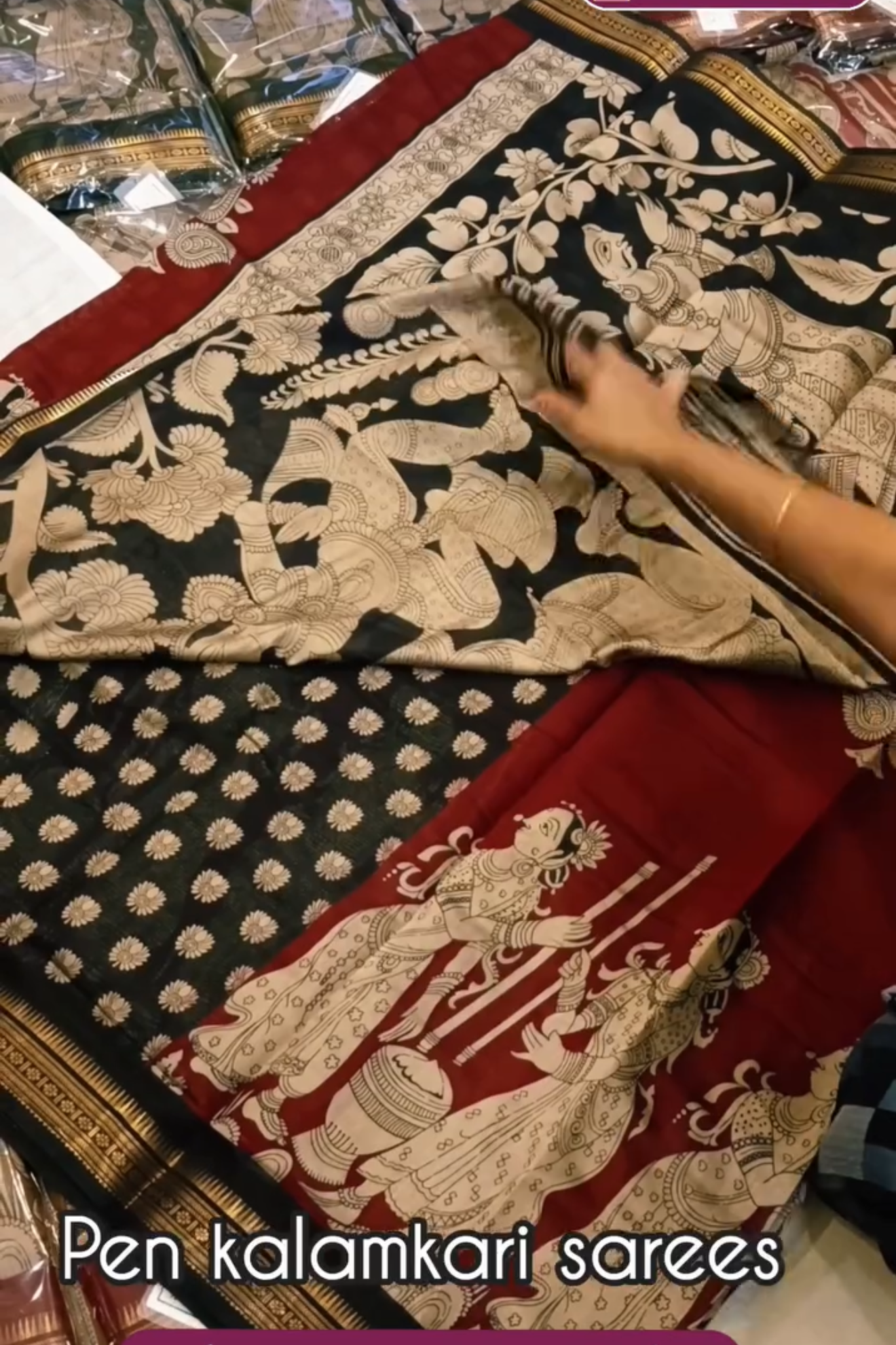 Thanjavur Kalamkari Saree