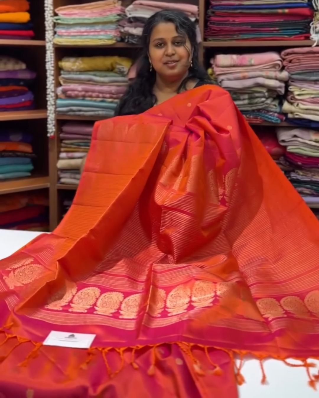 Orange Silk Saree