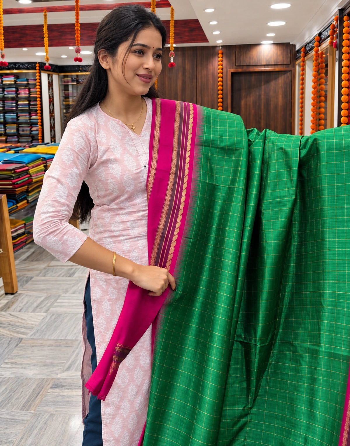 Pachaimugil Kanjivaram Silk Saree