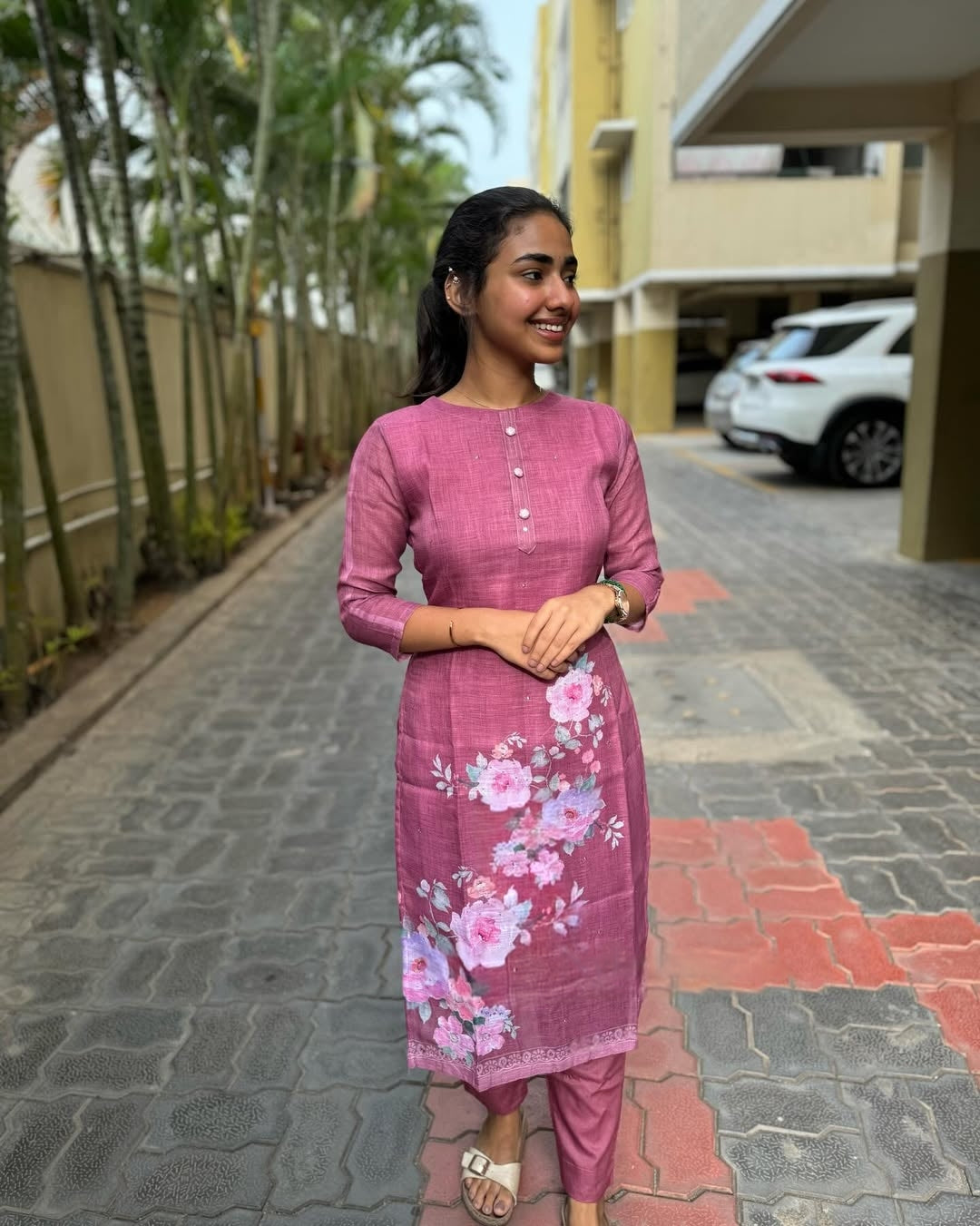 Elegent Pink Kurti with Dupatta