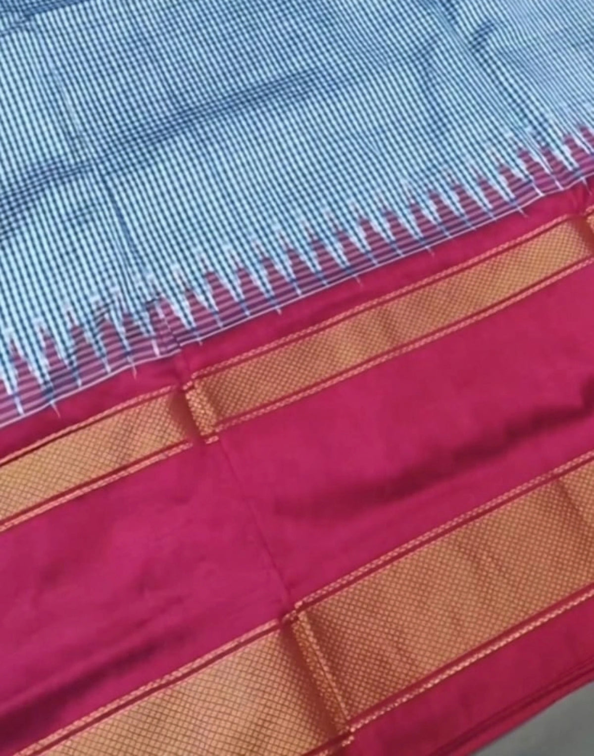 Blush Ikkat Silk Saree