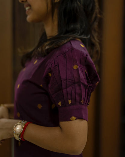 SEMI RAW SILK KURTI