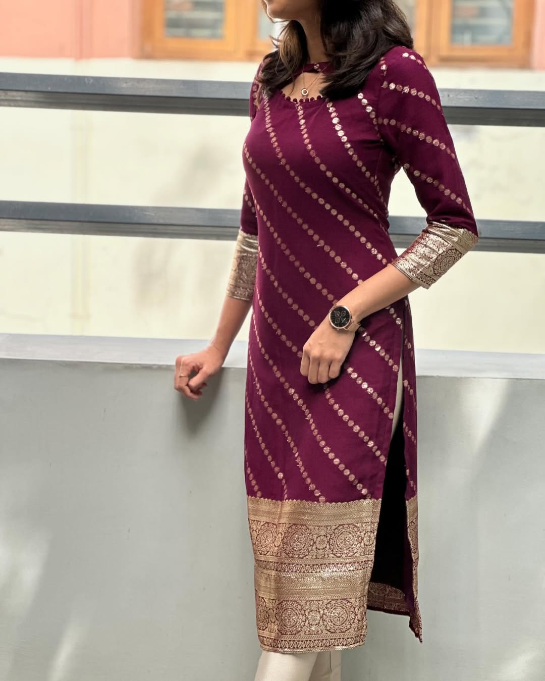 Polka Stripe Kurti