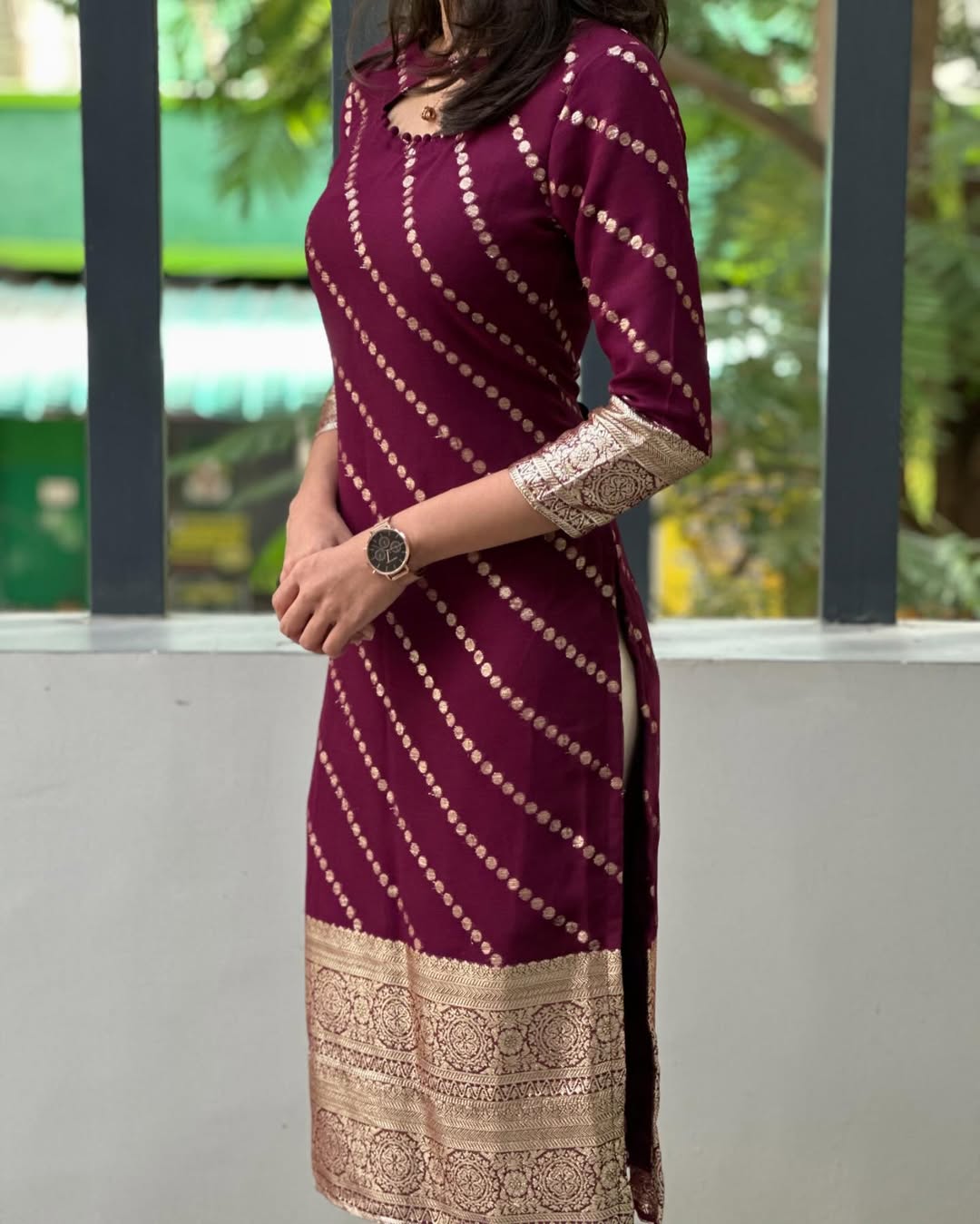 Polka Stripe Kurti
