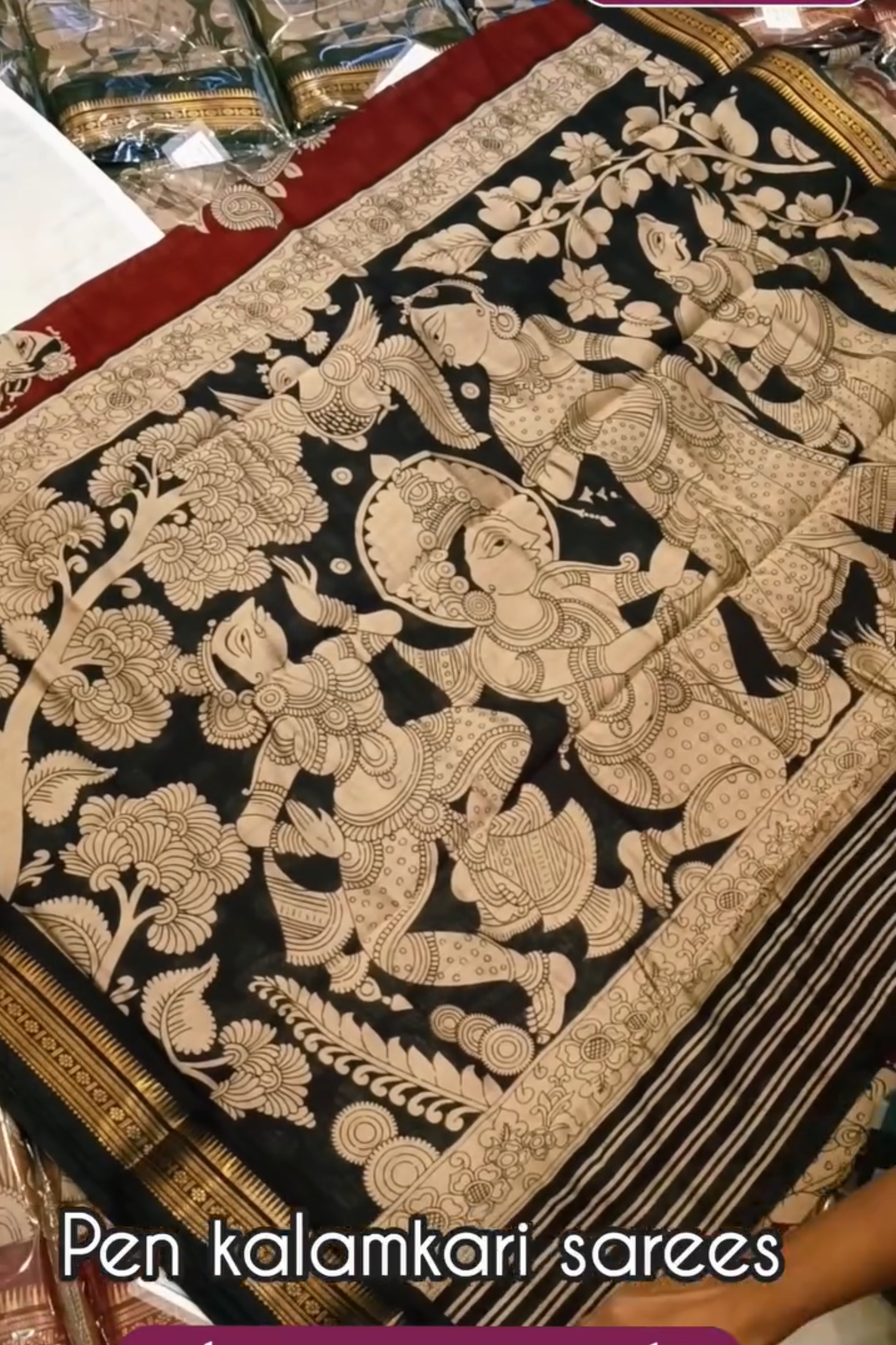 Thanjavur Kalamkari Saree