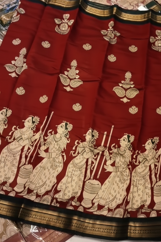 Thanjavur Kalamkari Saree