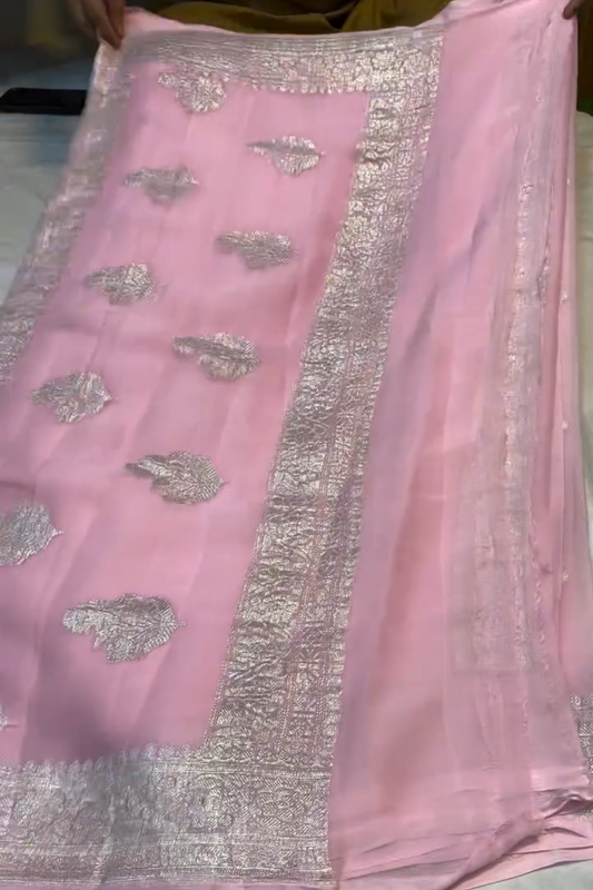 Blush Zari Silk Saree