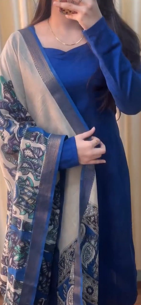 Chennuri Duppata with Raw Silk kurta