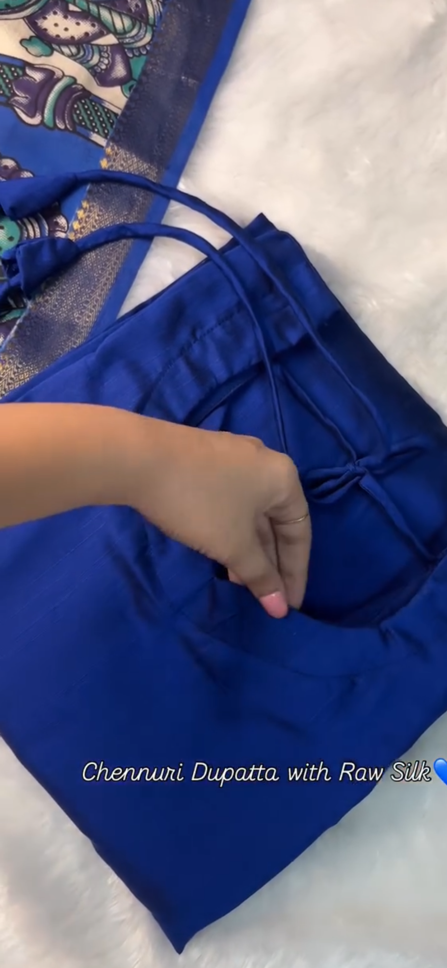 Chennuri Duppata with Raw Silk kurta