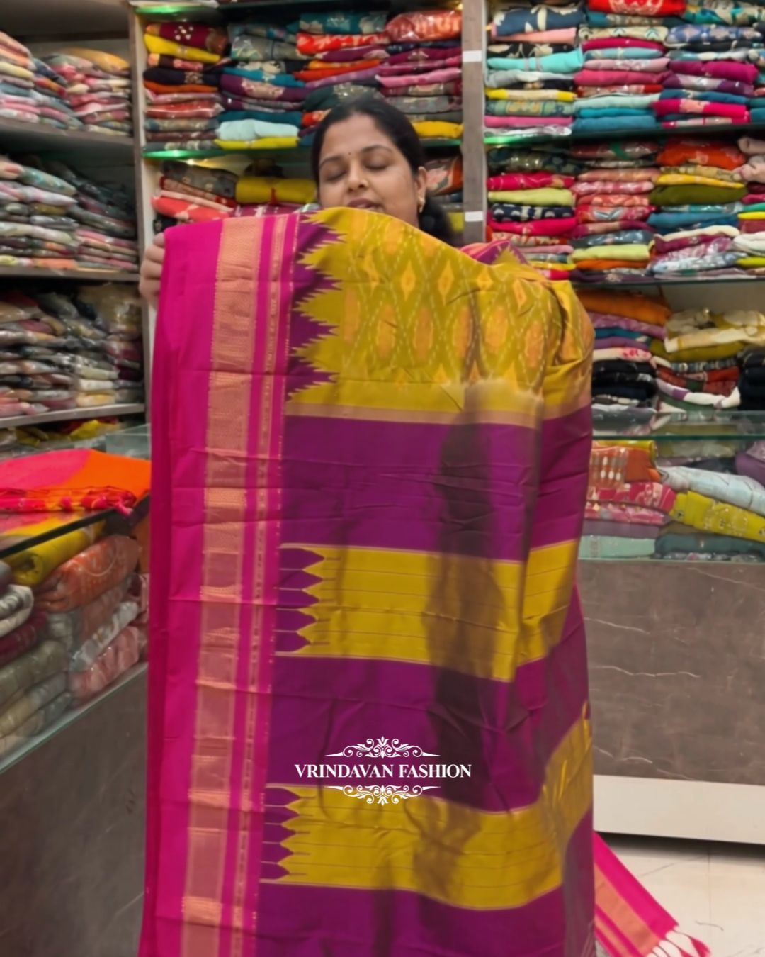 Ikkat Reshmi Silk Saree