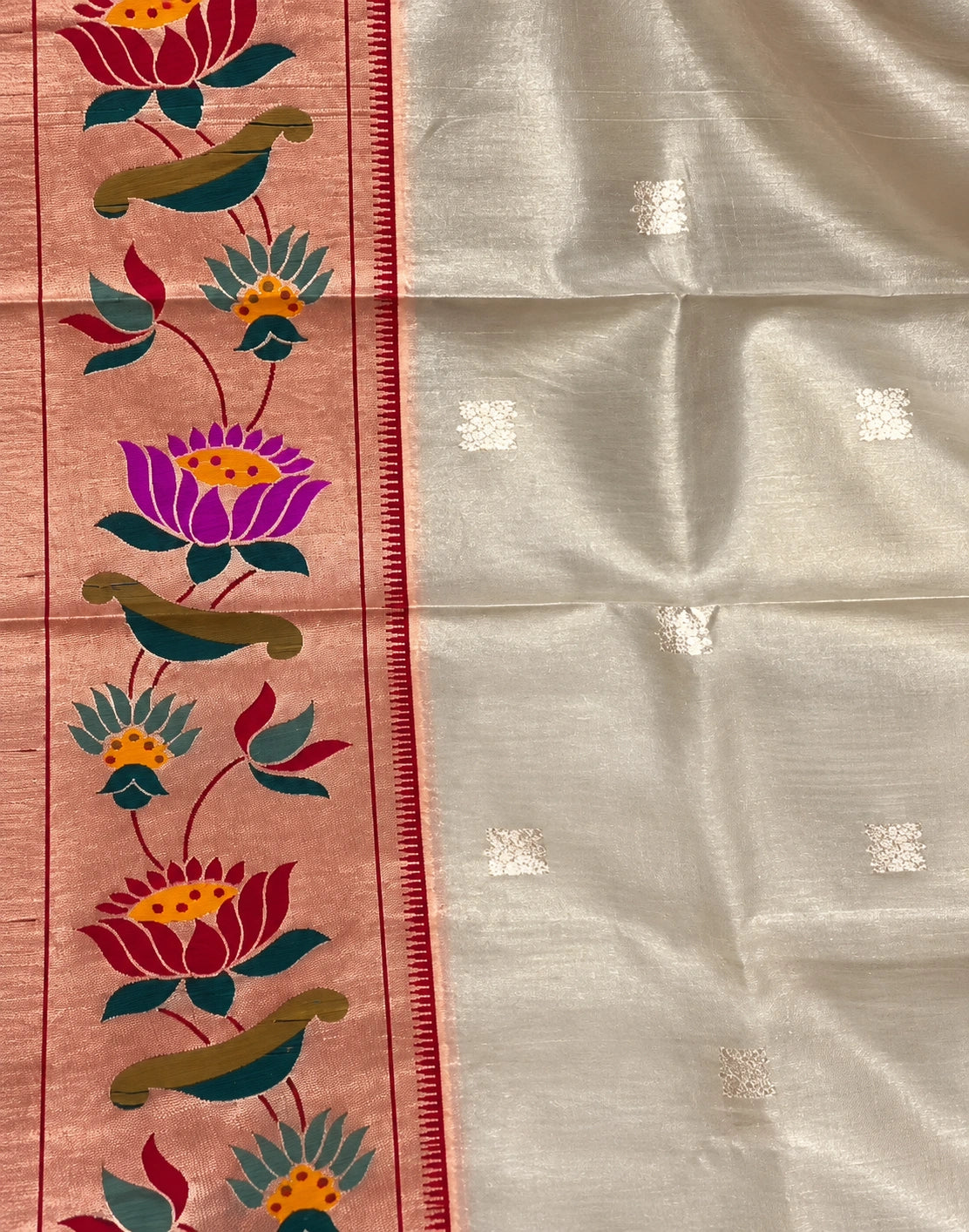 Lotus Paithani Silk Saree
