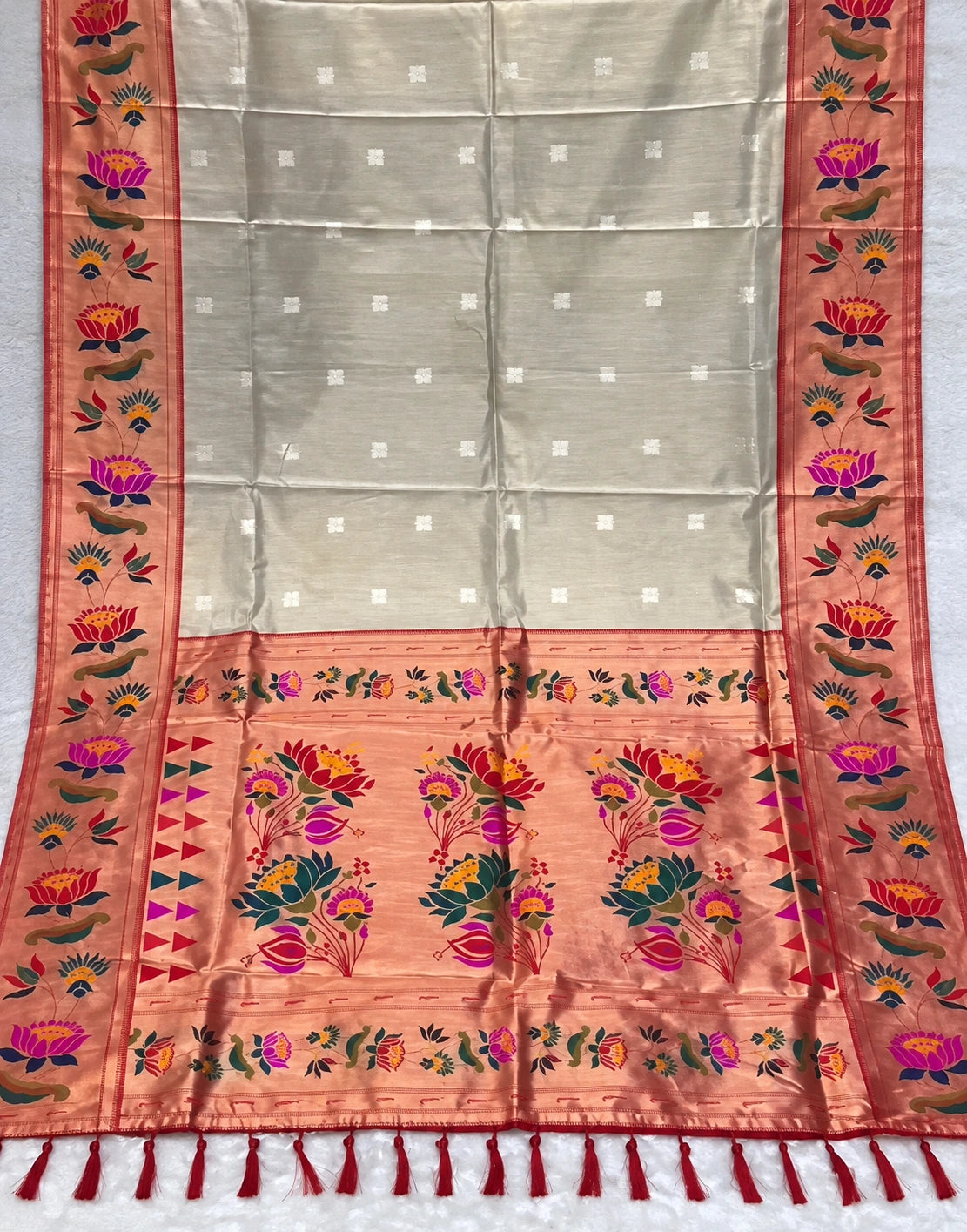 Lotus Paithani Silk Saree