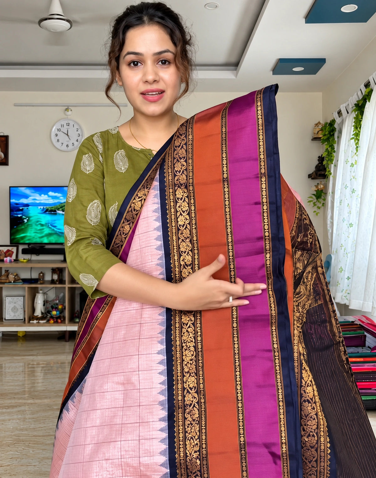 Mayil Gadwal Silk Saree