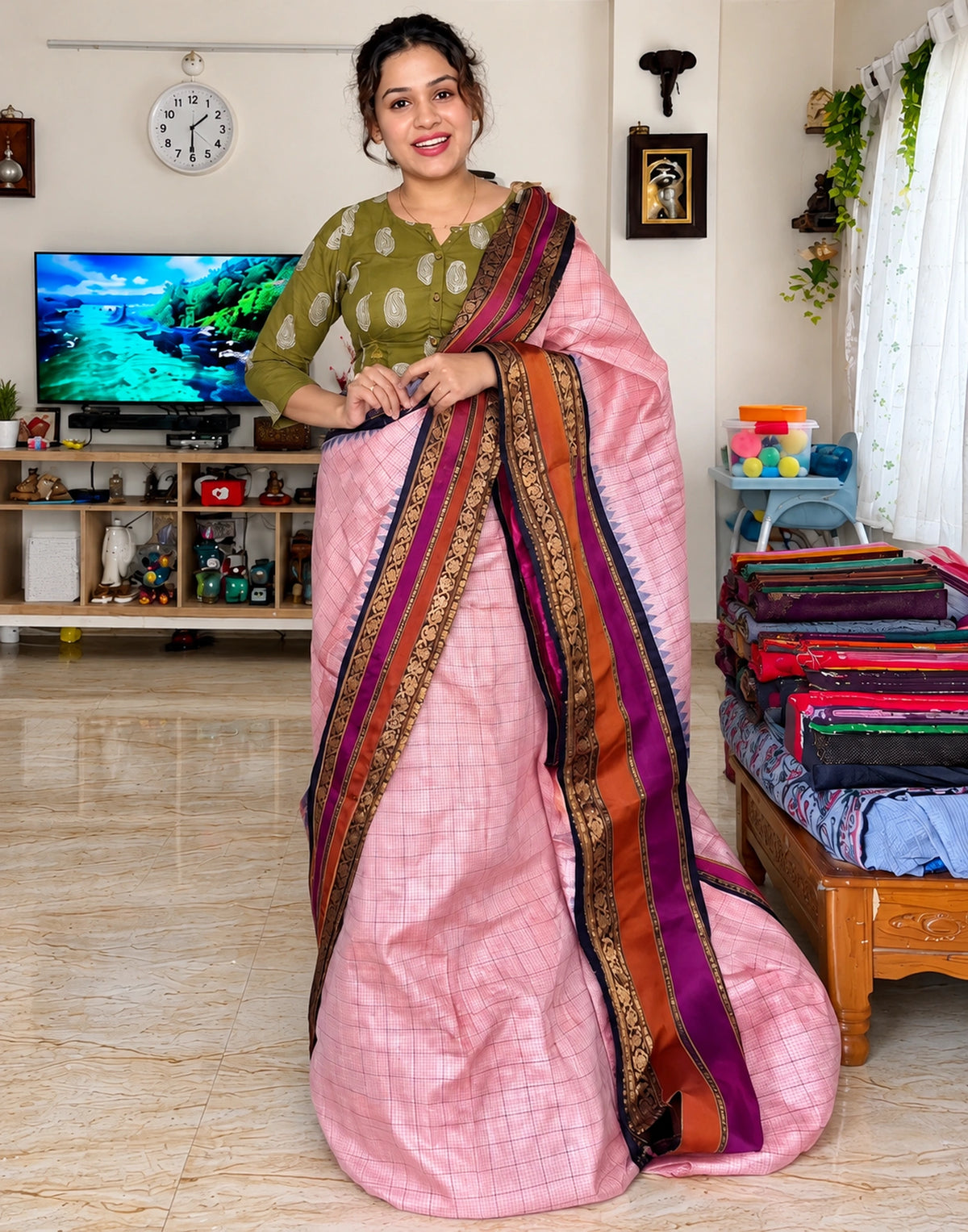 Mayil Gadwal Silk Saree