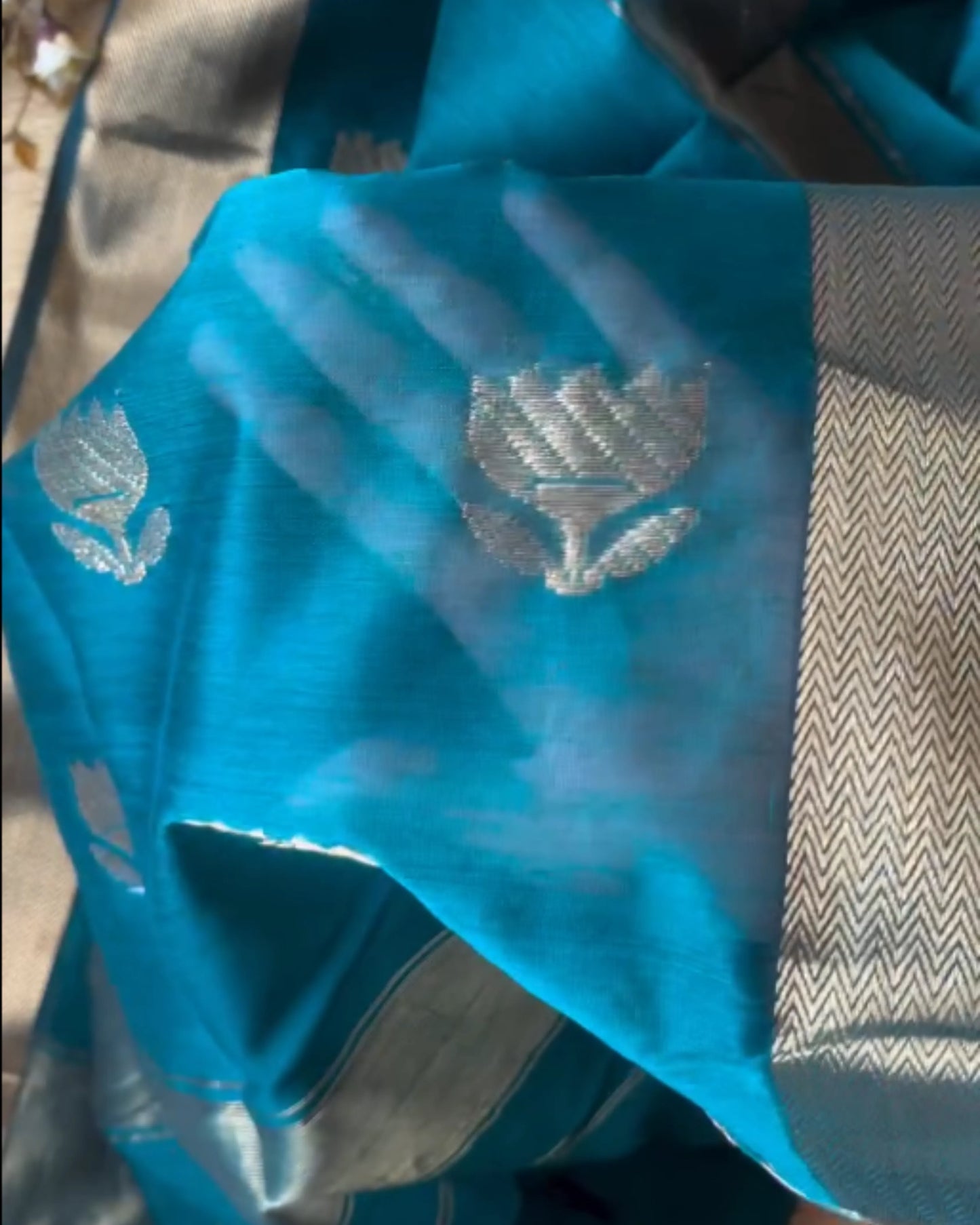 Mughal Mint Silk Saree