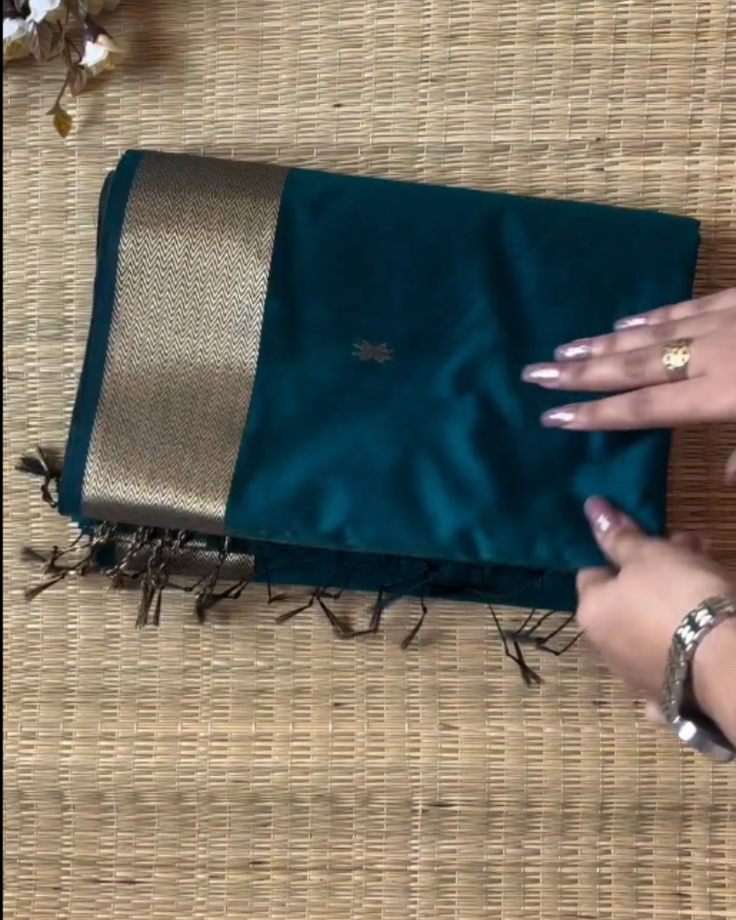 Mughal Mint Silk Saree