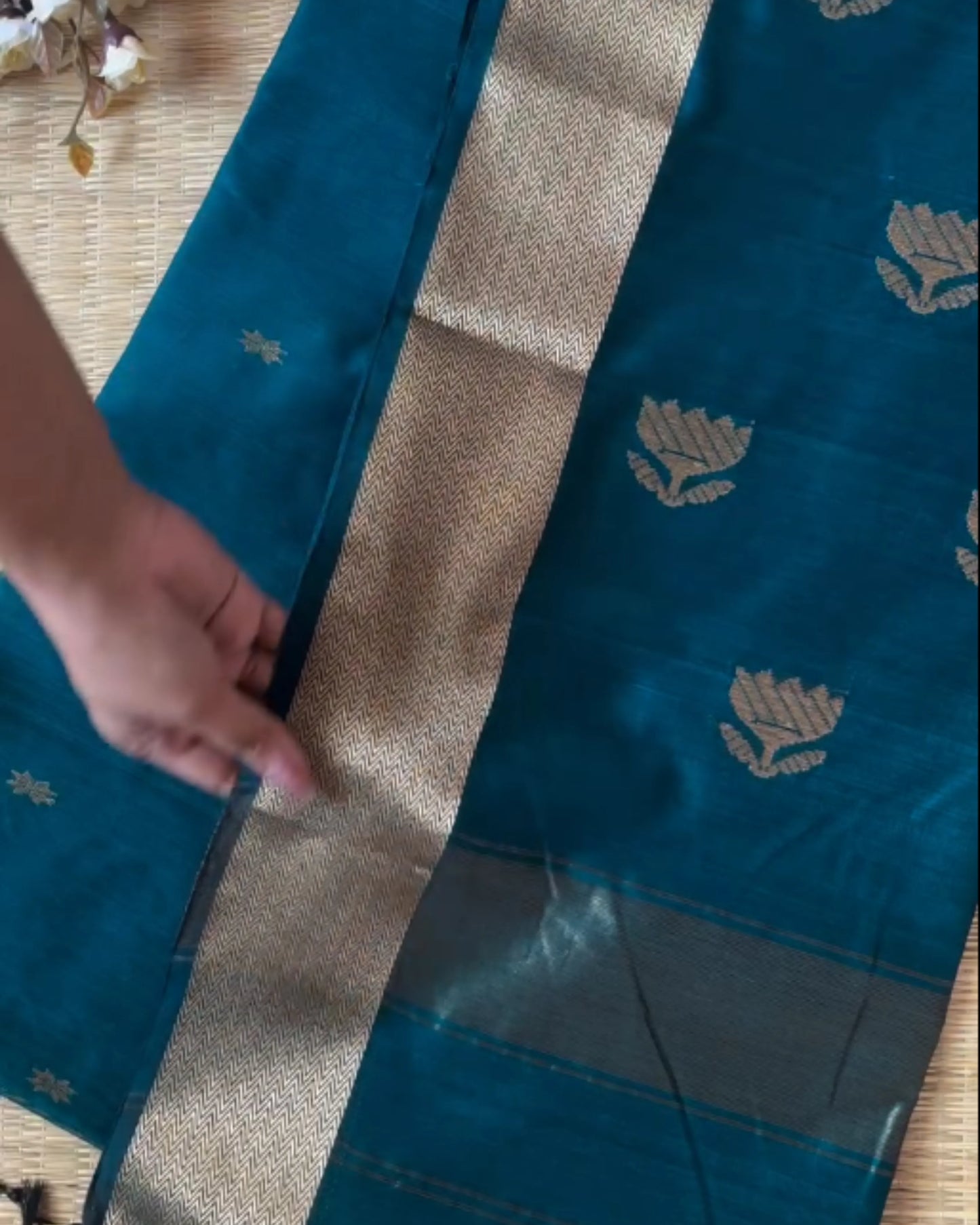 Mughal Mint Silk Saree