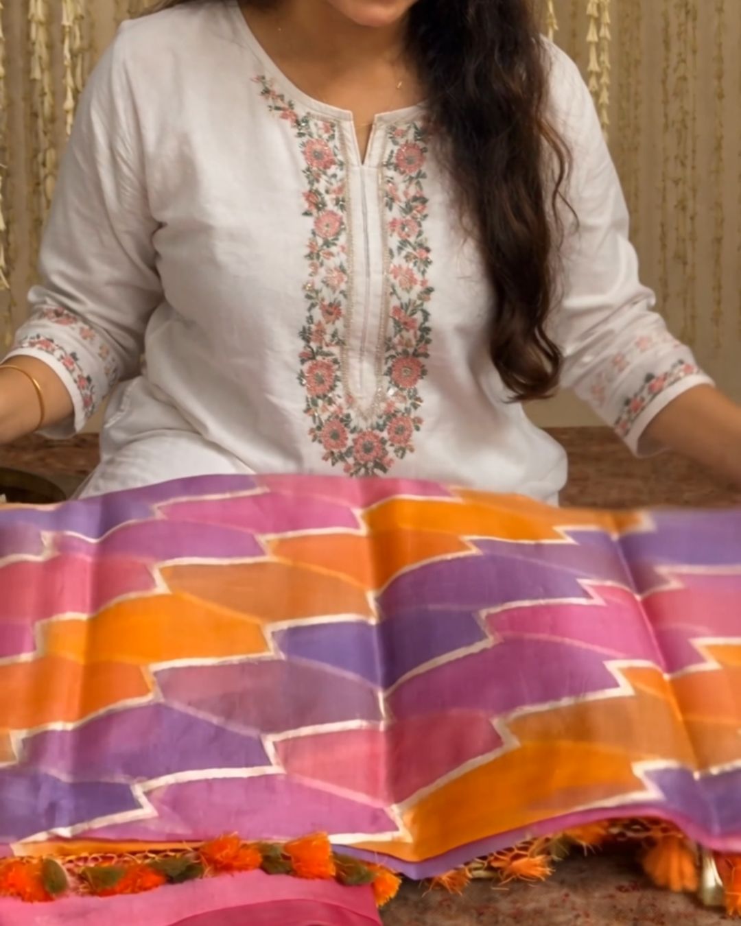 Multi Weave Zari Suit Set