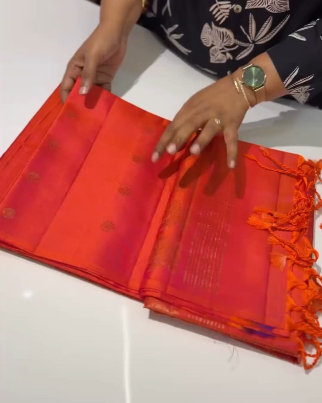 Orange Silk Saree