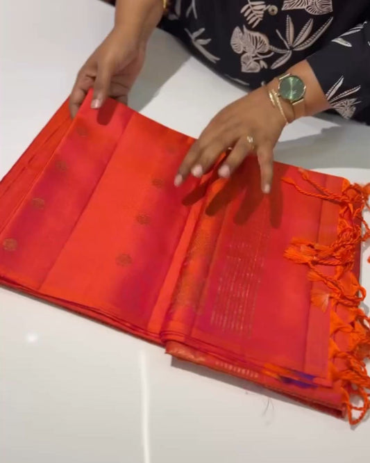 Orange Silk Saree