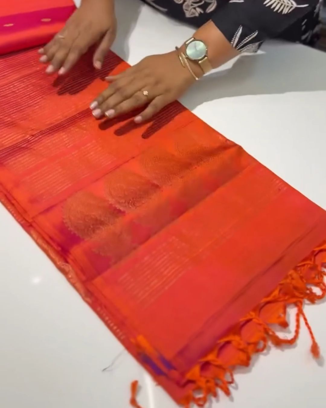 Orange Silk Saree