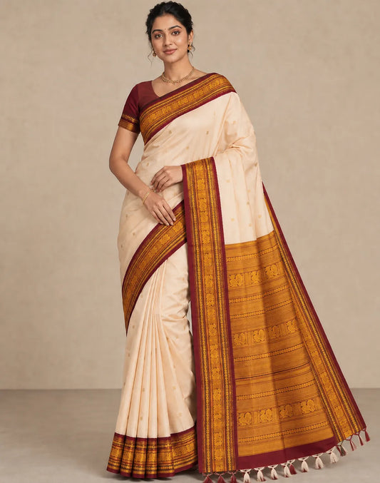 Orange Silk Saree