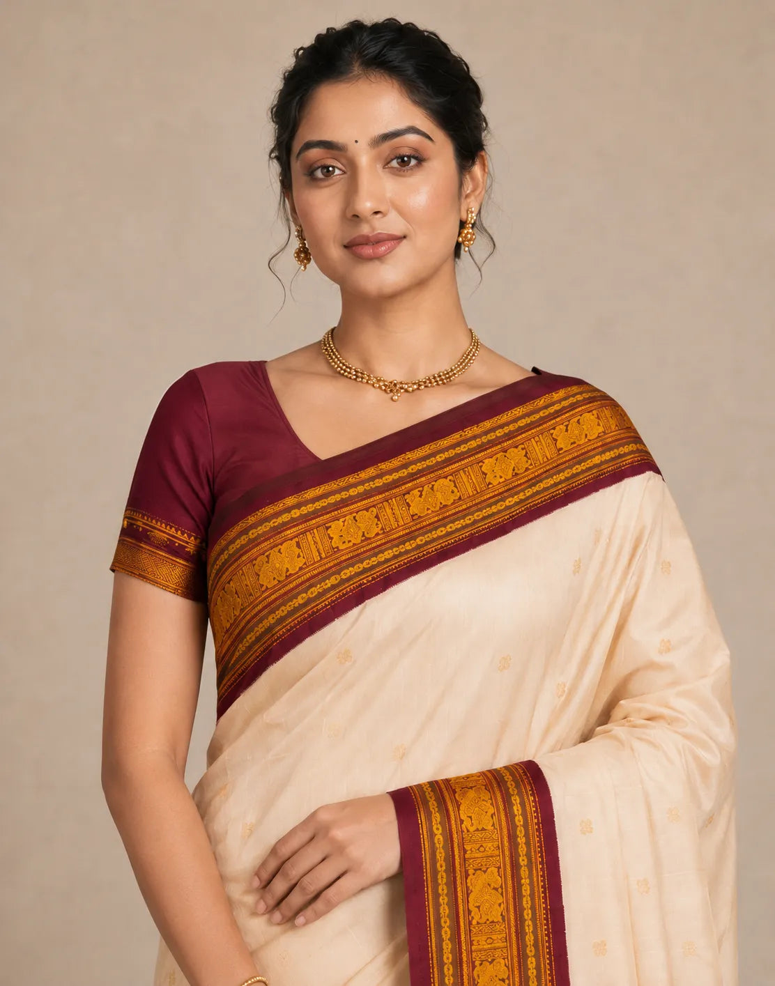 Orange Silk Saree