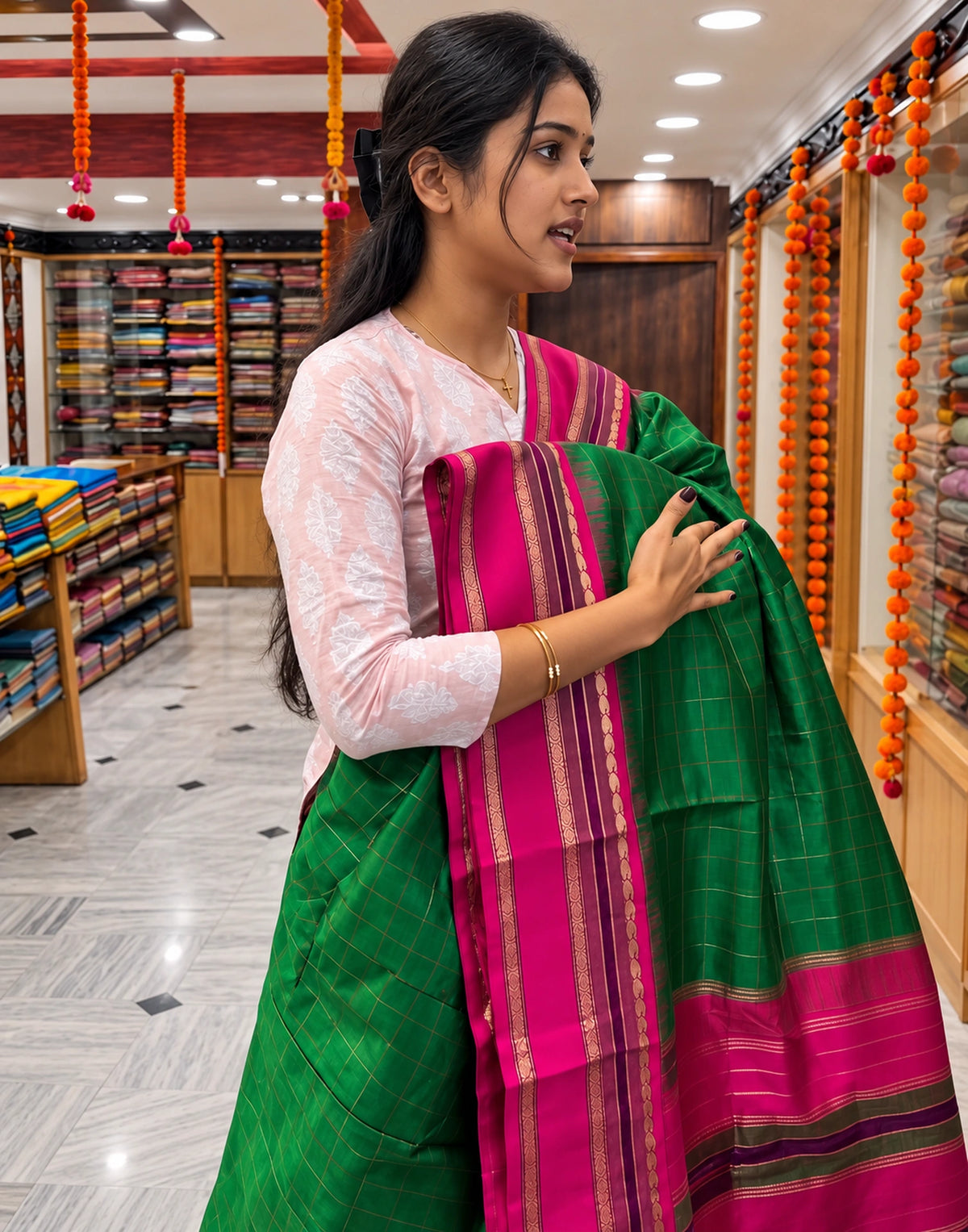 Pachaimugil Kanjivaram Silk Saree