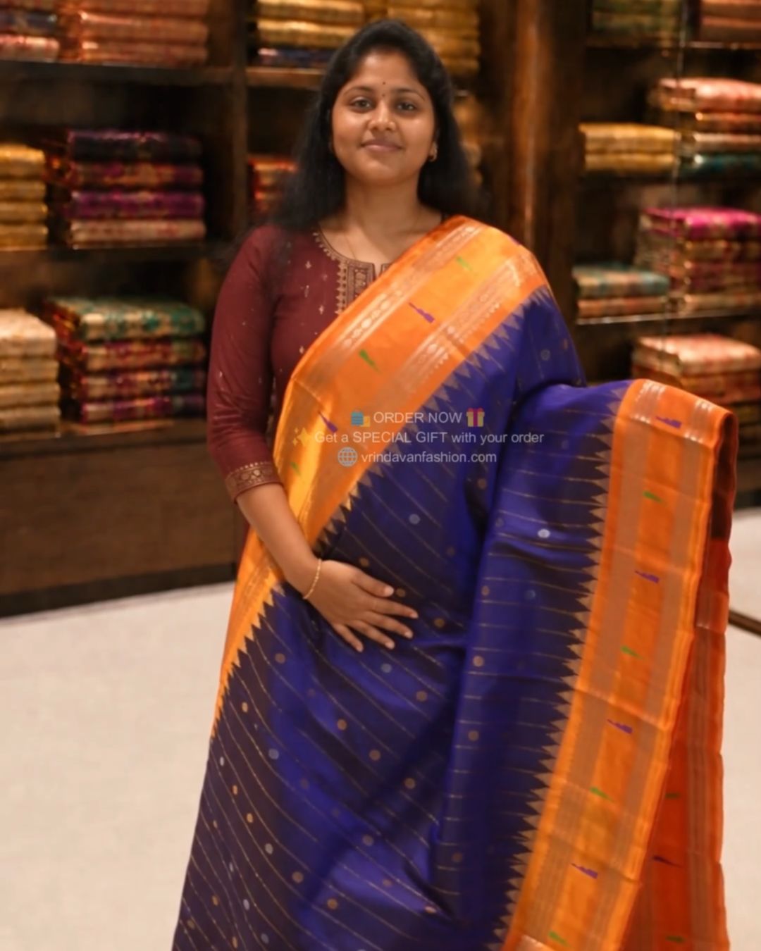 Parijatha Paithani Saree
