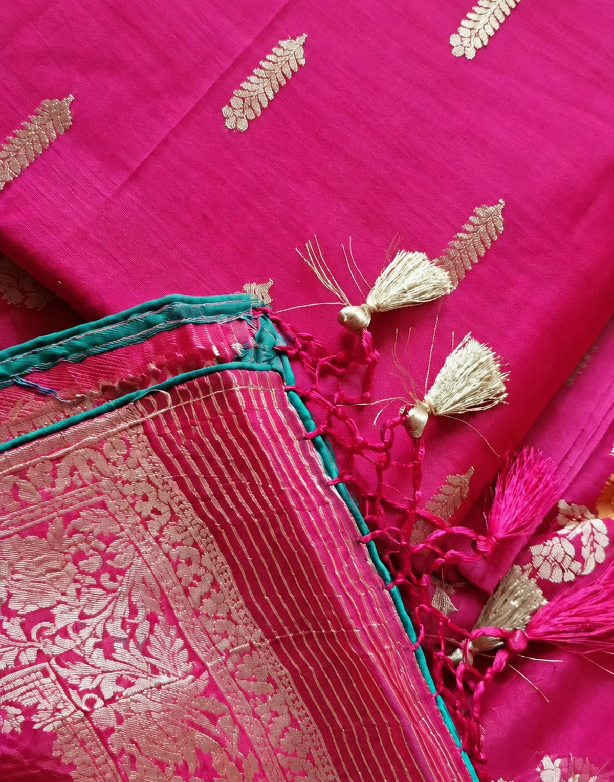 Pavazha Pink Banarasi Suit