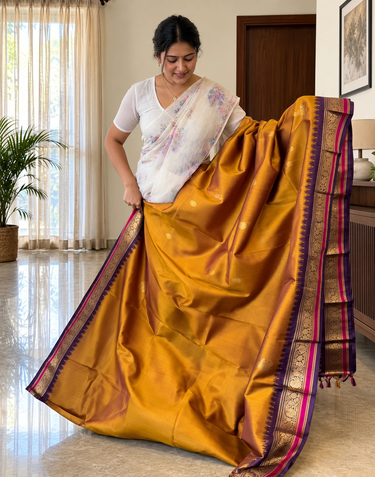 Vemboli Kanjivaram Silk Saree