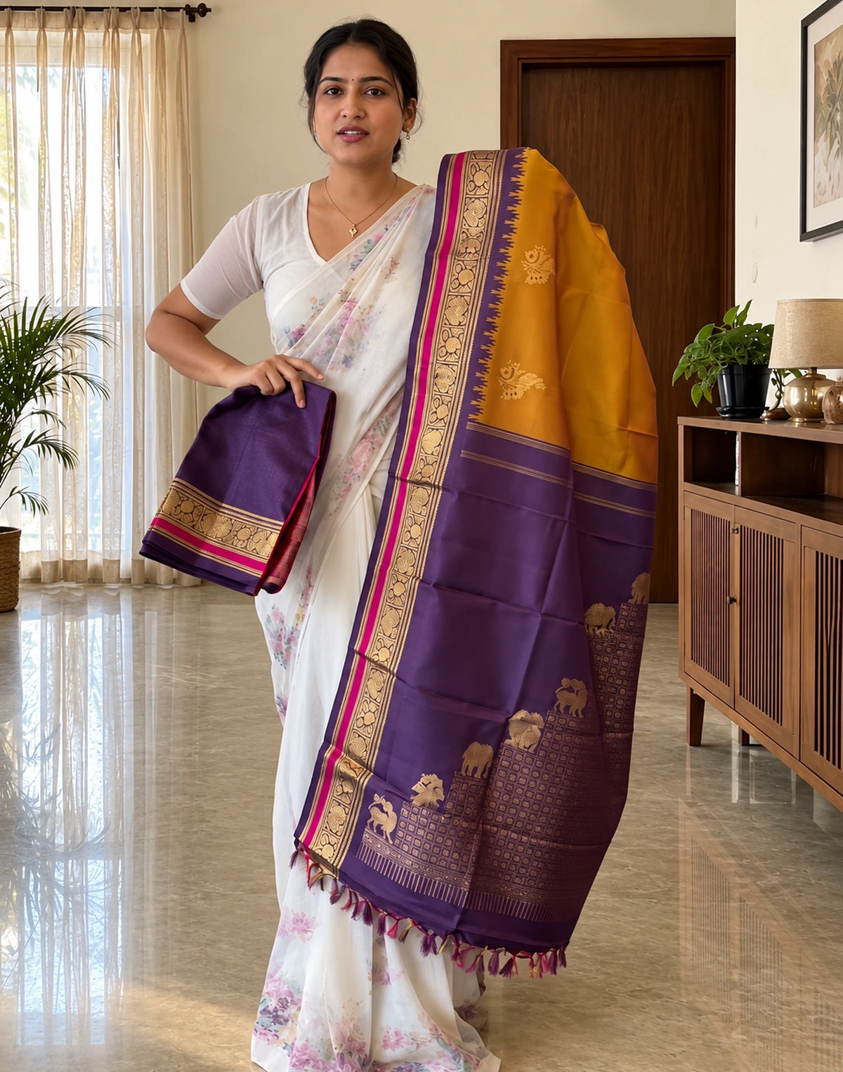 Vemboli Kanjivaram Silk Saree