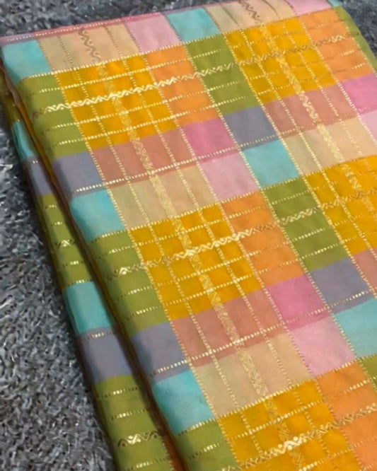 Yellow Multi Saree