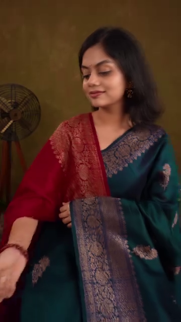 Sapphire Green Saree
