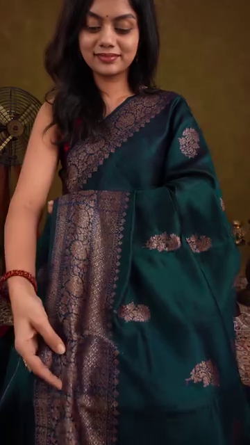 Sapphire Green Saree