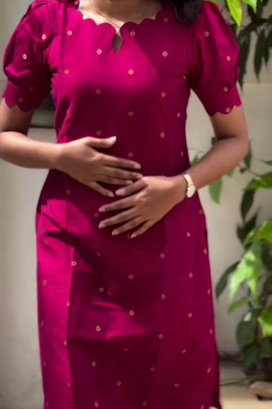 Venba Raw Silk Kurti