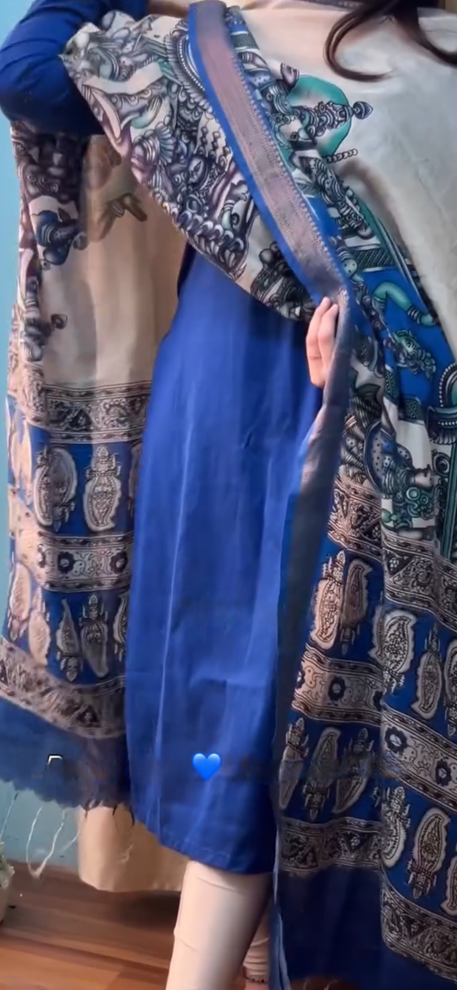 Chennuri Duppata with Raw Silk kurta